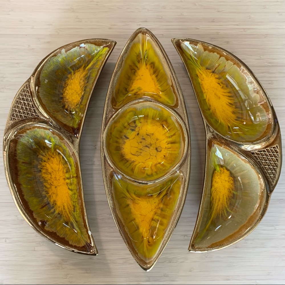 USA Pottery Drip Glaze Serveware Set